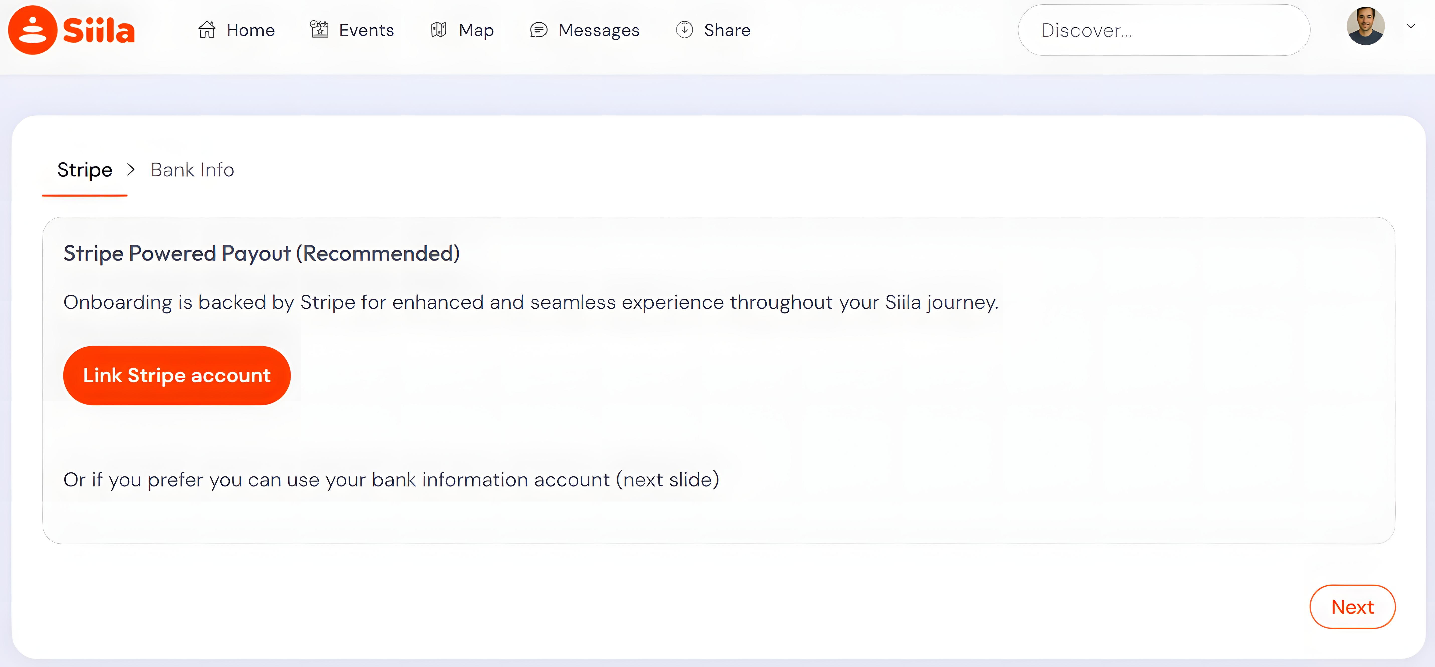 Payments & Payouts: link Stripe or bank info for payouts