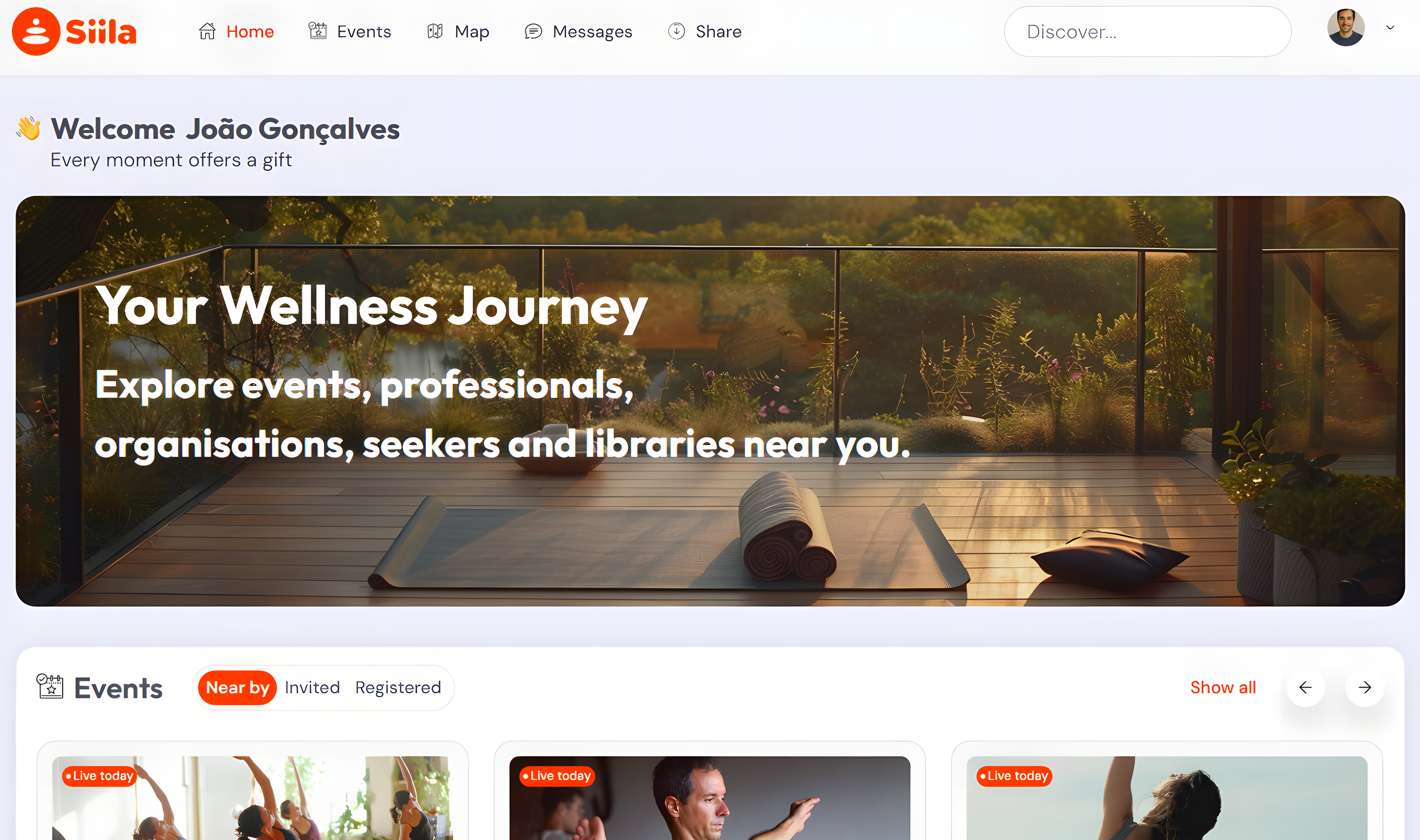Home page personalised discovery feed